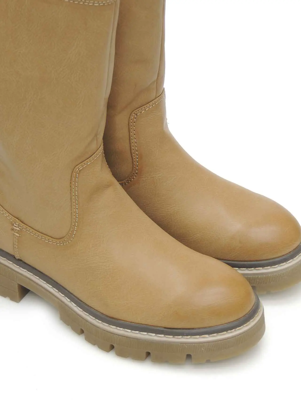 botas-media caÑa-mustang-50361-polipiel-beige