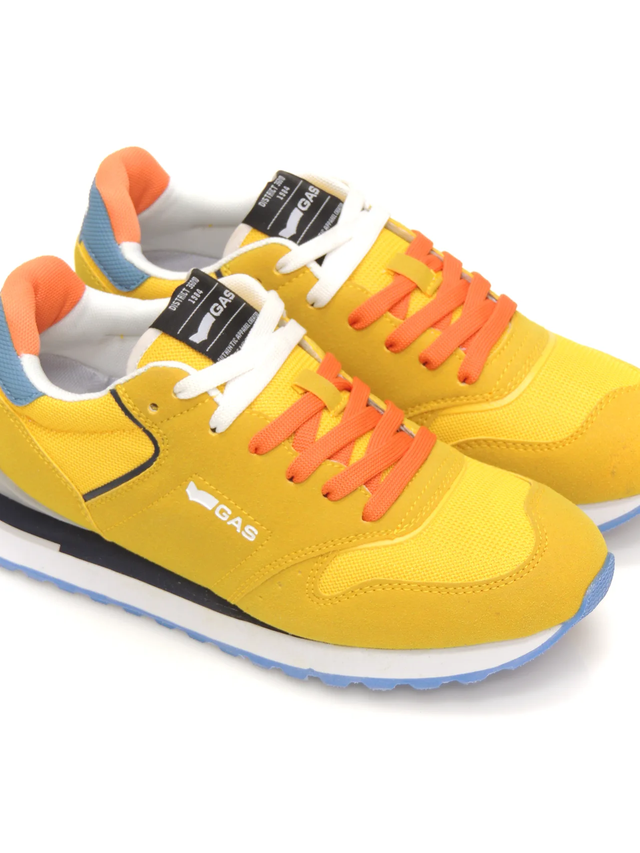 sneakers--gas jeans-alba summer mix-polipiel-amarillo