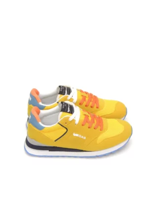 sneakers--gas jeans-alba summer mix-polipiel-amarillo