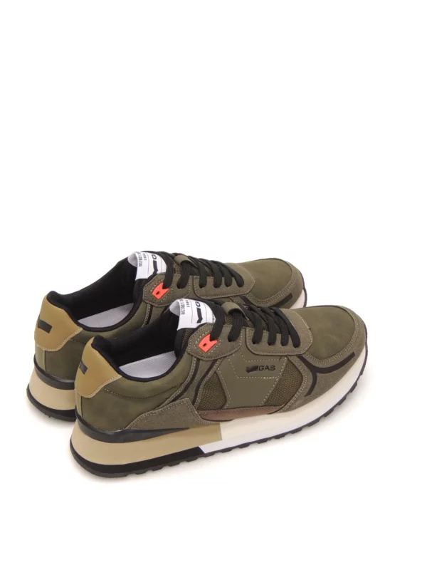sneakers--gas jeans-logan mix-polipiel-verde