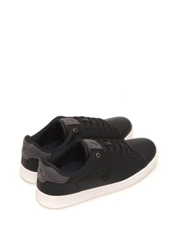 sneakers--polo club-hills mix-polipiel-negro