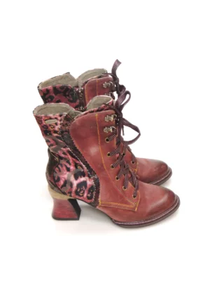 botines-media caÑa-laura vita-eleao 42-piel-rojo
