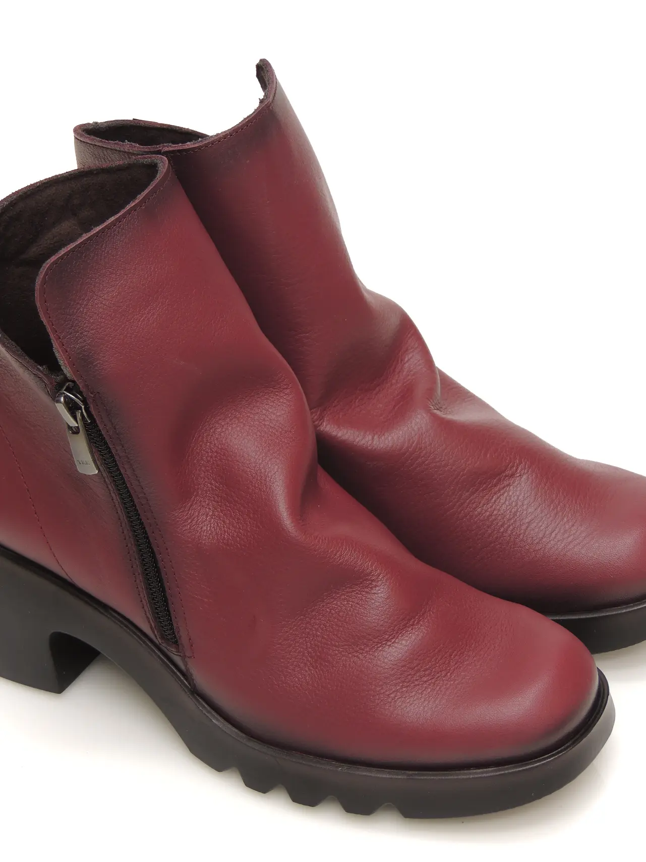botines-media caÑa-pepe saenz-21217-piel-burdeos
