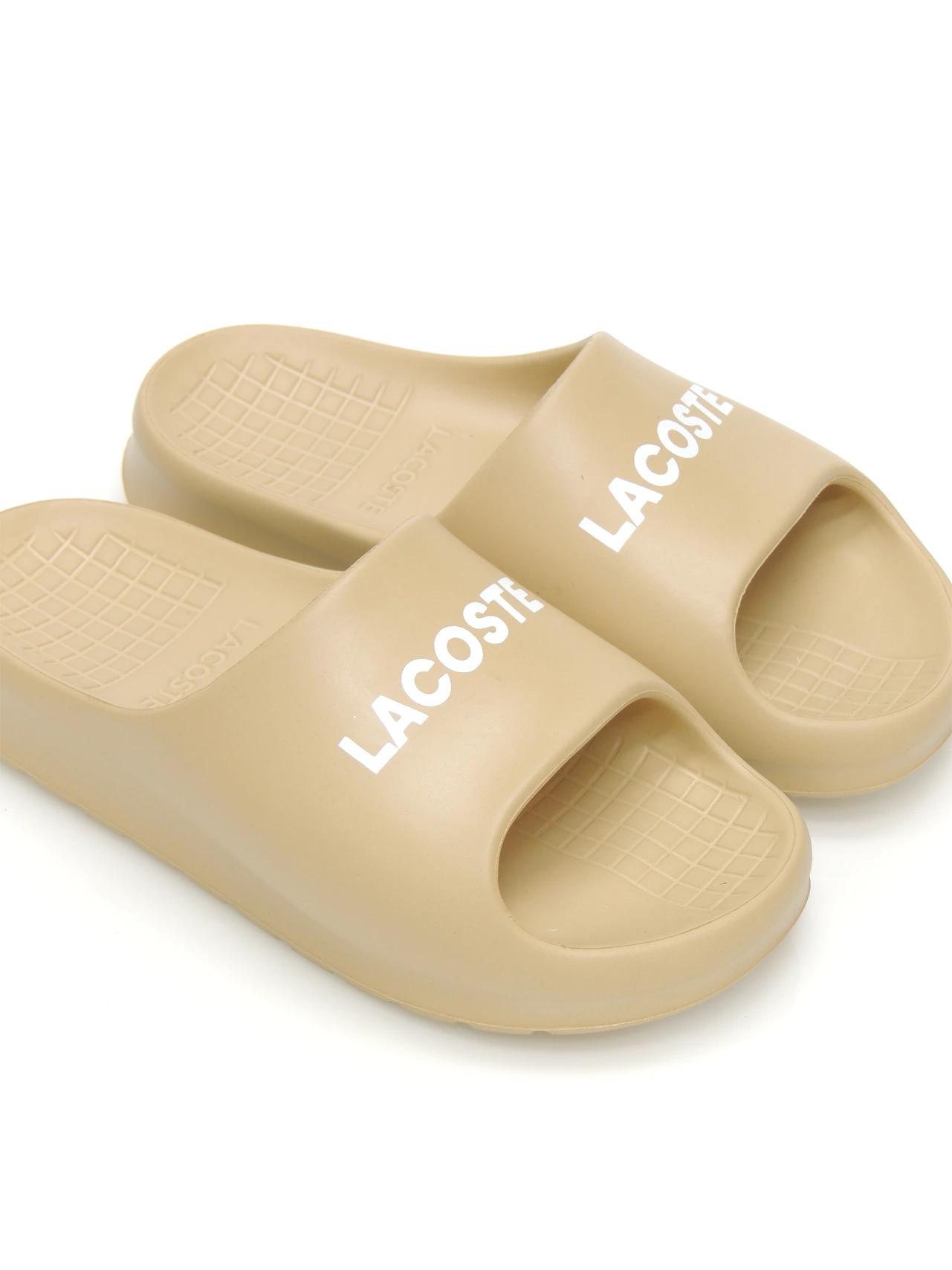 chanclas-de pala-lacoste-serve slide-goma-marrÓn