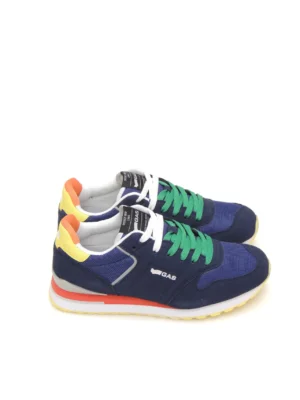 sneakers--gas jeans-alba summer mix-polipiel-marino