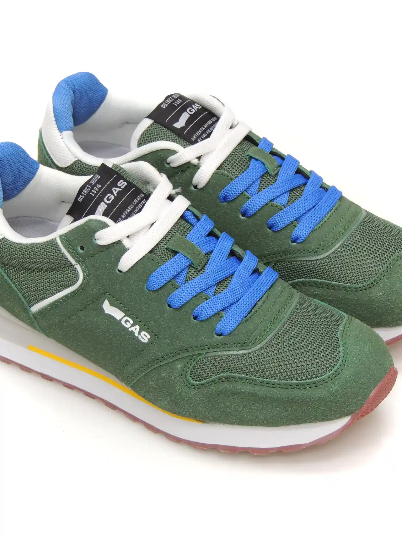 sneakers--gas jeans-alba summer mix-polipiel-verde
