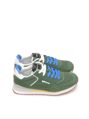 sneakers--gas jeans-alba summer mix-polipiel-verde