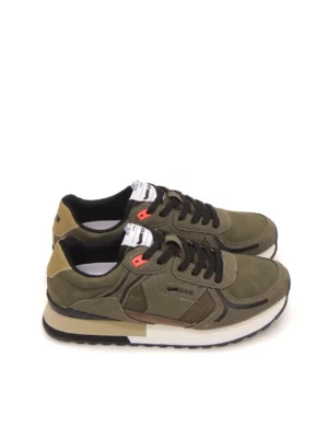 sneakers--gas jeans-logan mix-textil-verde