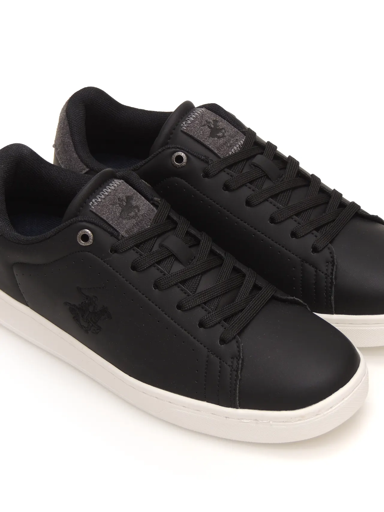sneakers--polo club-hills mix-polipiel-negro